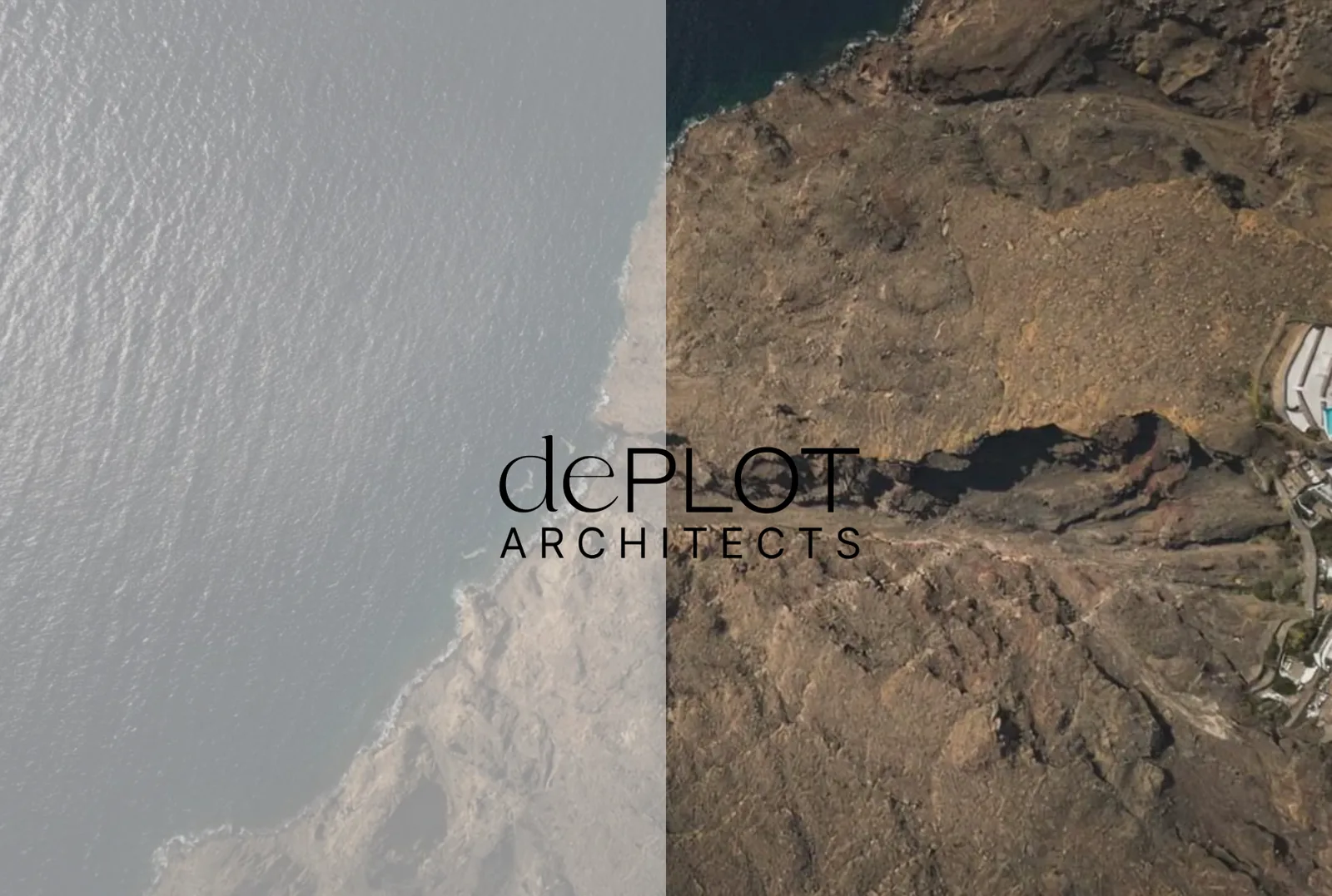 Deplot Architects: Opening sequence: aerial footage of the Cycladic coastline